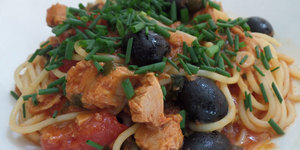 Спагетти с соусом в стиле "Путанеско"