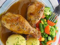 Сытный ужин: куриные ножки с чесноком - рецепт с фото - сытный ужин: куриные ножки с чесноком - как готовить: ингредиенты, состав, время приготовления...