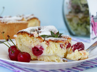 Творожный пирог с вишней - пошаговый рецепт с фото - творожный пирог с вишней - как готовить: ингредиенты, состав, время приготовления...