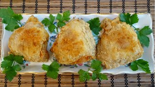 жареные хрустящие куриные бедрышки ( окорочка ) рецепт