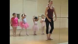3 Year old Kaitlyn's first Ballet, Tap and Acrobatic class