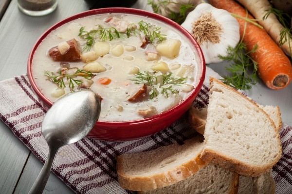 Зимний суп с картофелем и свининой - «Первое блюдо»
