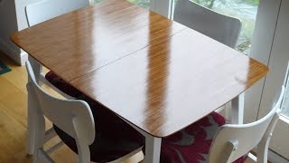 как покрасить старый стол и стулья