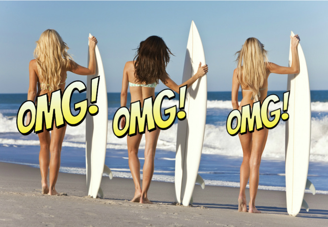 Международный скандал вокруг обнаженных женских ягодиц и русского лагеря серферов!