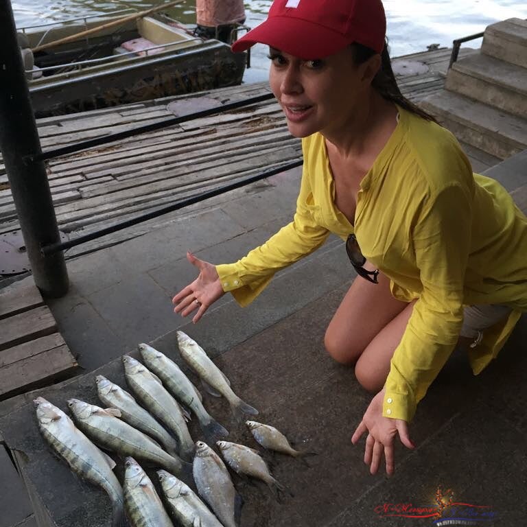 «Вот такой улов!»: Анастасия Заворотнюк наловила судаков - «Отдых»