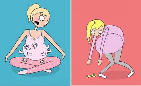 Беременность и материнство глазами мамы-мультипликатора: 20 смешных картинок - «Беременность»