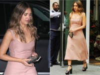 Образ дня: Джессика Альба в пудровом платье - «Я как Звезда»