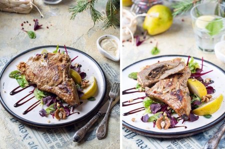 Чем накормить любимого: сочное мясо с грибами и салатом - «Я и Кухня»