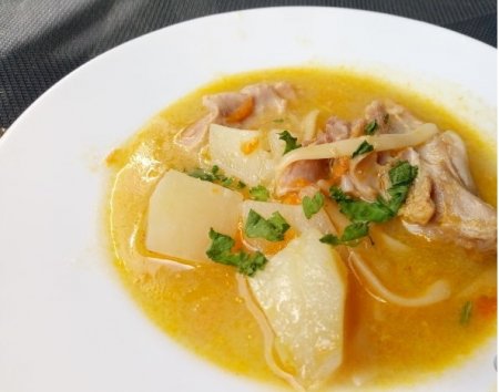 Суп из мяса кролика с макаронными изделиями - «Первое блюдо»