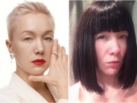 Дарья Мороз примерила новую прическу — темное каре с прямой челкой - «Я как Звезда»