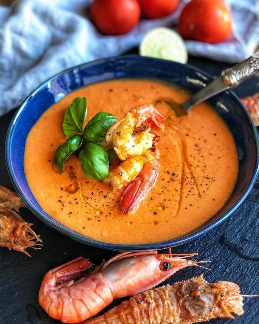 Это божественно! Готовим томатный суп с креветками - «Я и Кухня»