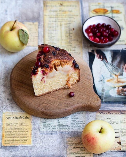 Райское наслаждение! Бретонский масляный пирог с яблоками и клюквой - «Я и Кухня»