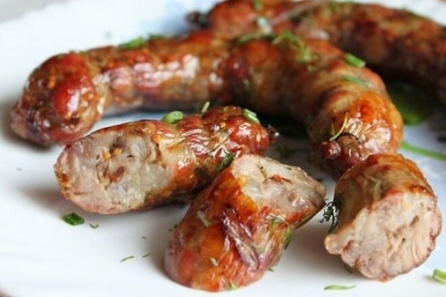 Куриные домашние колбаски с шампиньонами - «Блюда из мяса»