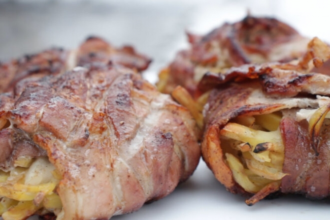 Свиная грудинка с картофелем на углях - «Блюда из мяса»