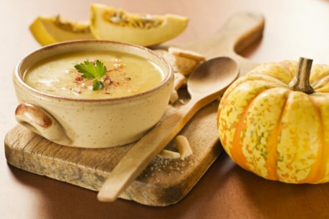 Сливочный тыквенный суп-пюре с картофелем - «Первое блюдо»