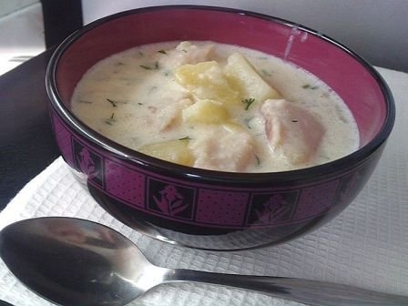 Молочный суп с рыбой - «Первое блюдо»