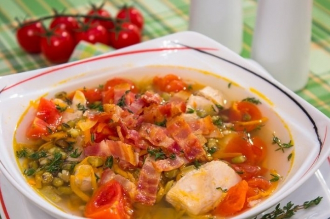 Суп с машем и беконом - «Первое блюдо»