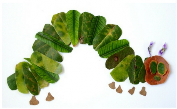 Очень голодная гусеница: поделка из листьев по мотивам знаменитой книги Эрика Карла - «ОТ 3 ДО 6 ЛЕТ»