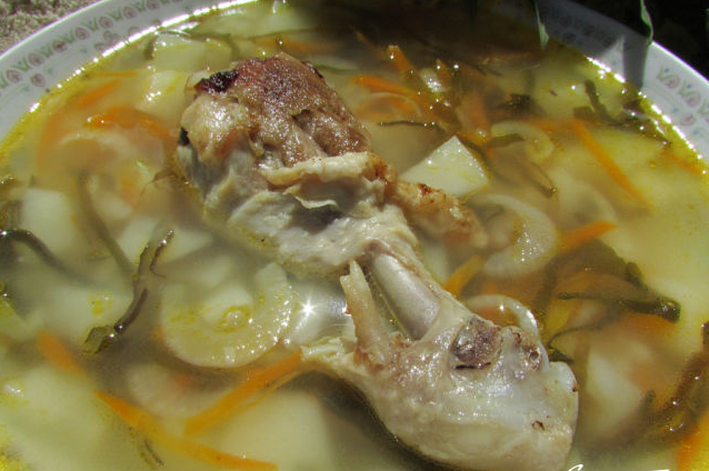 Куриный суп с морской капустой - «Первое блюдо»