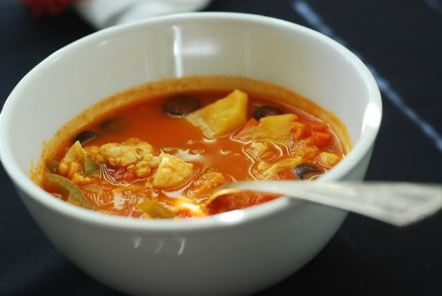 Рыбный суп с перцем и оливками - «Первое блюдо»